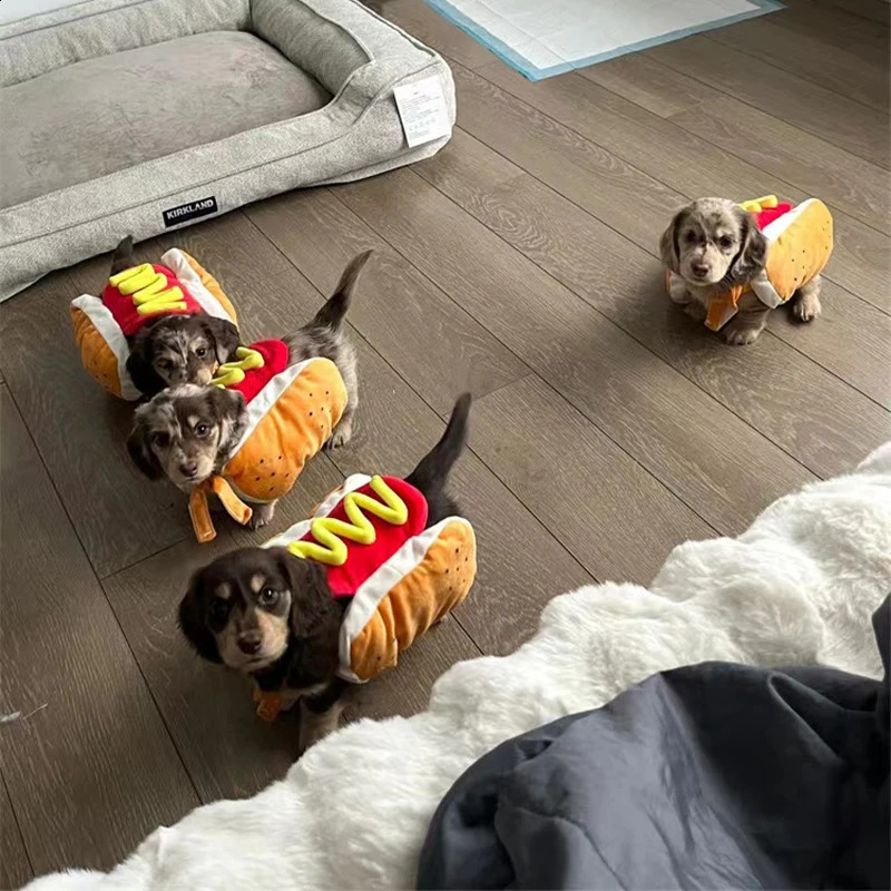 Funny Halloween Dog Costumes Dog Shaped Dachshund Sausage Adjustable Clothes Pet Apparel Dressing Up Cat Party Costume Suit 250806