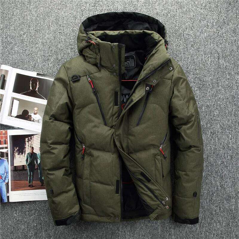 2023 High Quality 90% White Duck Men Coat Snow Parkas Male Warm Brand Clothing Winter Down Jacket Outerwear