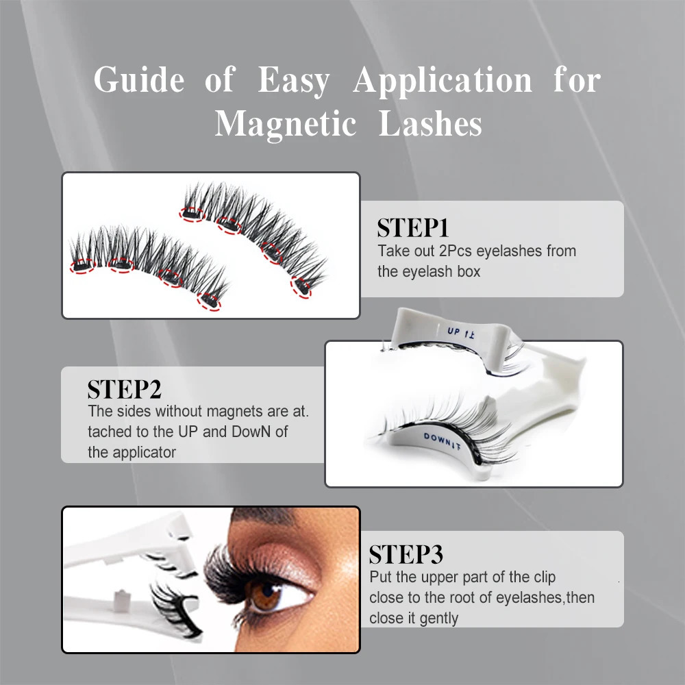 RED SIREN Magnetic Eyelashes With Applicator Reusable Natural Magnetic Lashes Kit No Glue Needed Soft Clear Band False Eyelashes 250805