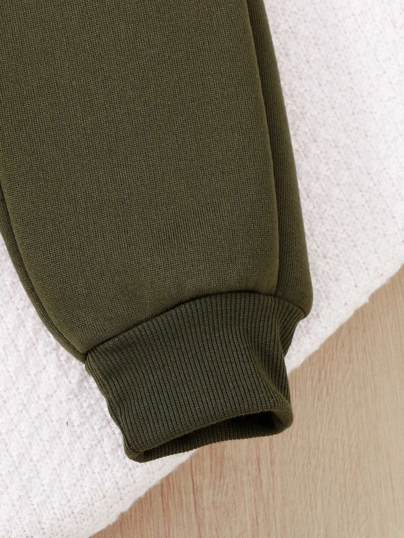 Boys Plus Velvet Thickened Sweatshirt Hooded Trousers Set NEWYORK Prints for Your Childrens Ideal Gift Z250811