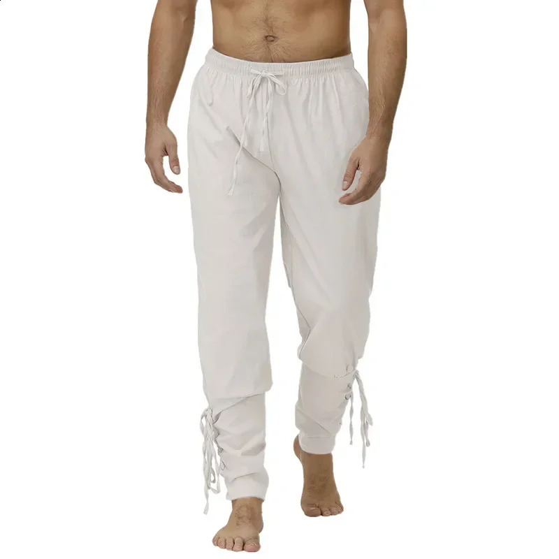 Drawstring Pirate Pant Viking Costume for Men Renaissance Medieval Pants Halloween Adult Cosplay Trendy Streetwear 250729