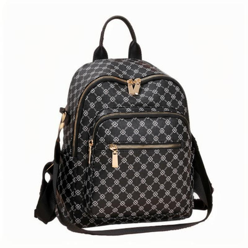 Backpack fashion female new backpack retro printed letters large capacity travel three backpack women 2025