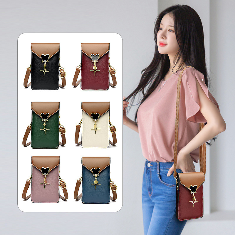2024 New Luxury Bagfree Shipping Designer Fashion Vertical Phone Holder Women's Simple Small Bag Touchscreen Phone Bag Versatile Shoulder Crossbo