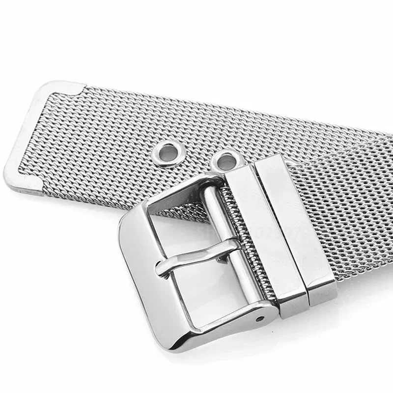 0.4mm Mesh Milanese Watch Band 18mm 20mm 22mm 24mm Stainless Steel Strap Pin Buckle Watchband for Omega for DW Metal Bracelet W250811