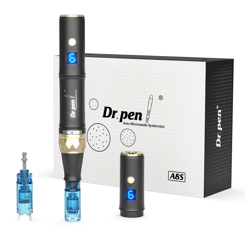 High Quality Dr.Pen A8S Wireless Needle Therapy Microneedling System A8S 6 Speeds and Lcd Screen Derma Pen Cartridge For Skin Rejuvenation Original Fa