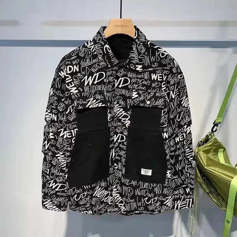 Trendy Mens Society Handsome Hong Kong Style Longsleeved Shirts Sleeve Floral 250804