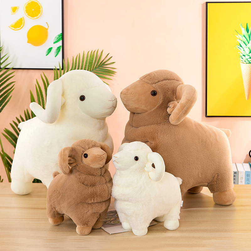 Cartoon alpaca plush toy - realistic baby lamb figurine Y260128