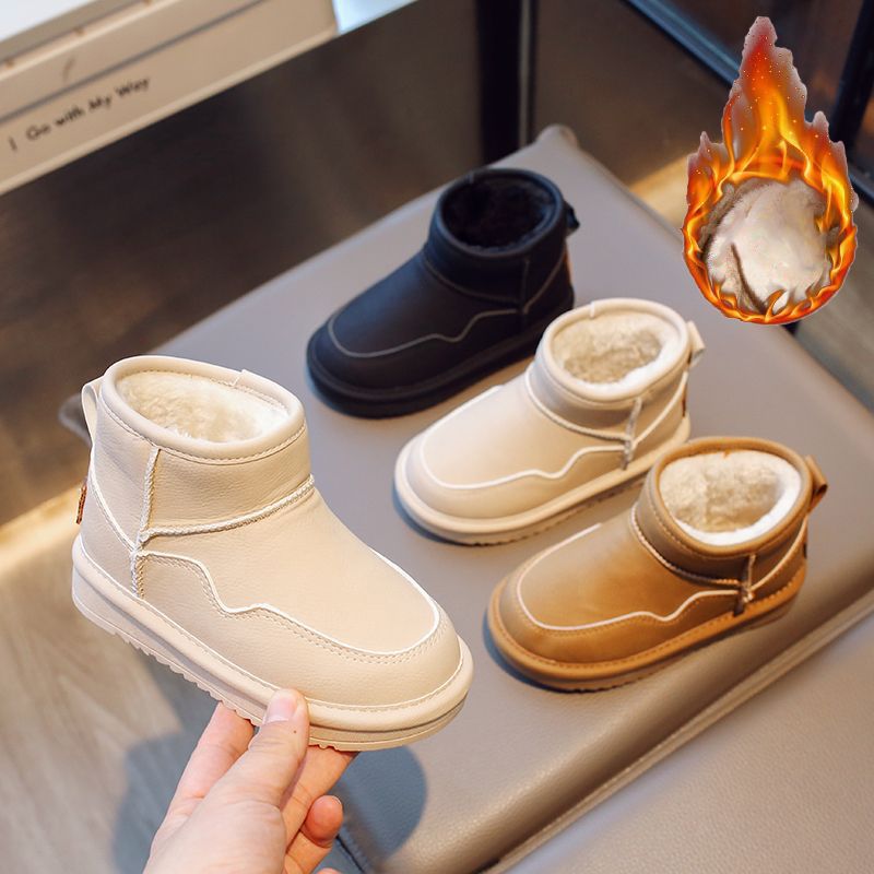 Kids Boots Children Boys Thick Cotton Warm Winter Boots Cutefeet Girls Toddler Plush Waterproof Snow Boots Sizes US9C-US5Y 000193