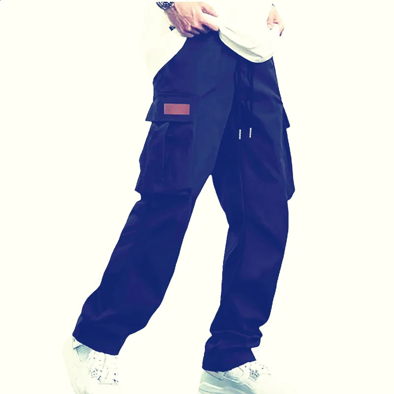 Mens multi pocket workwear pants European and American high street trendy retro casual leggings mens 250809