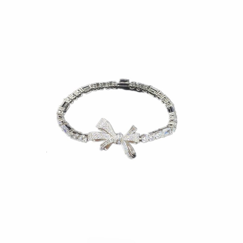 Elegant High-End Zircon Bowknot ing Bracelet 2025 New Trend Ins Light Women's Jewelry