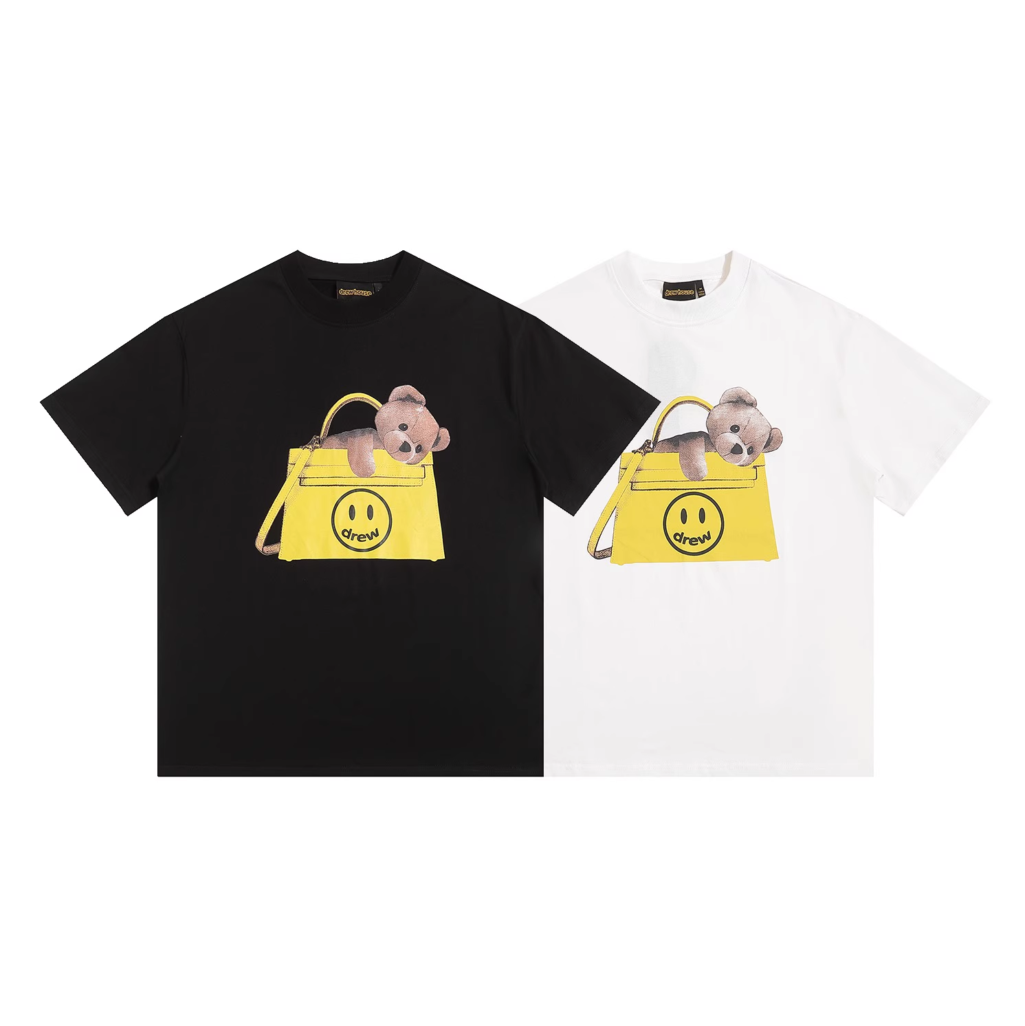 Drew House Designer luxury T shirt men's and women's T-Shirts Bag bear print