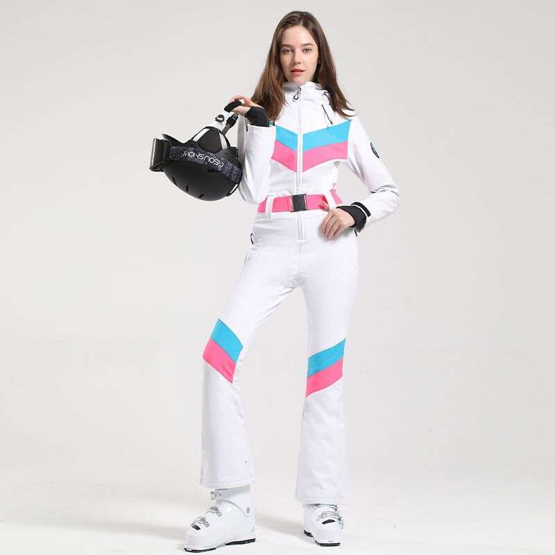 New wear women's pairs outdoor windproof waterproof breathable and thick retro ski suit