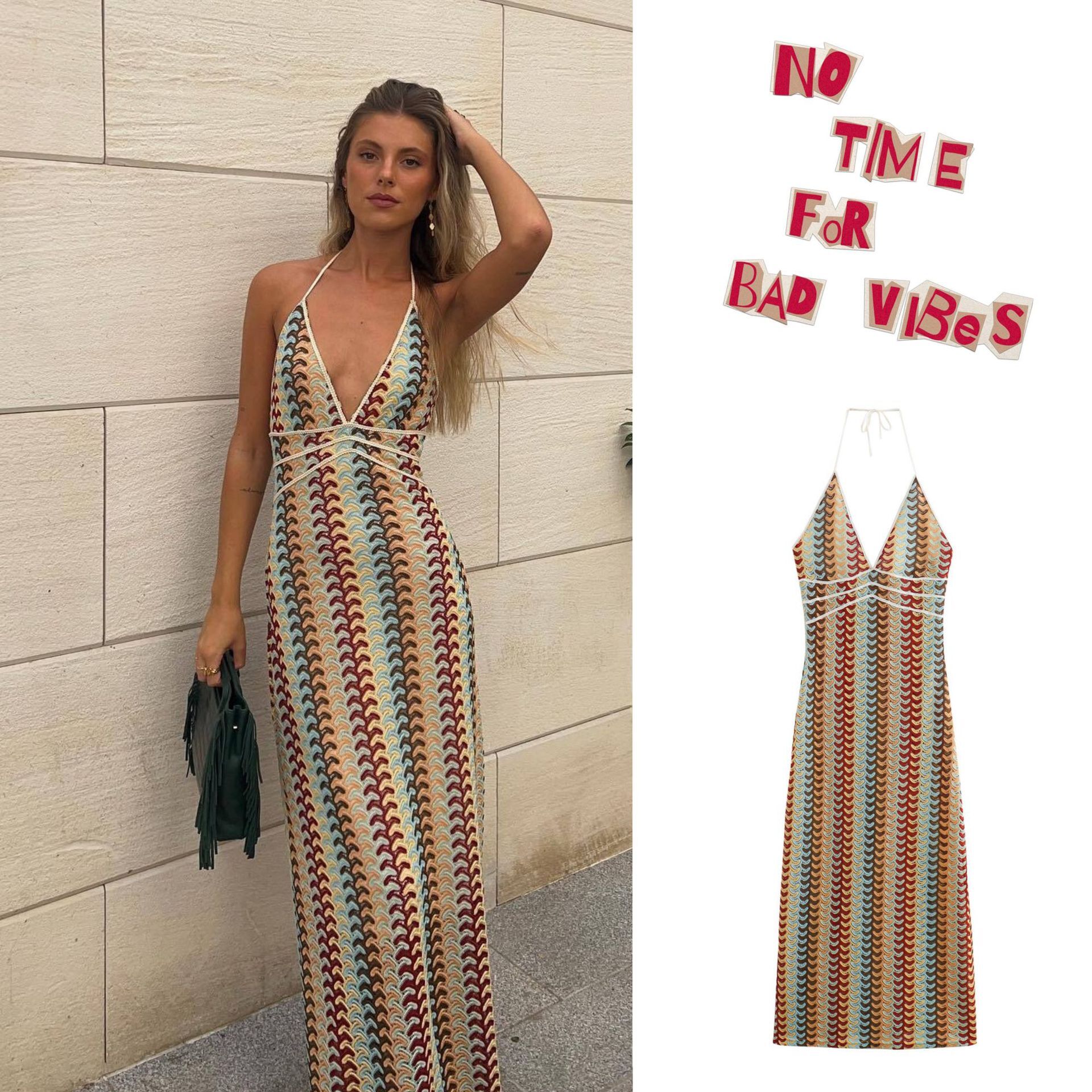 2025 Summer New Hot Selling European and American fashion Women's Fashion ZA Summer New European and American Style Crochet Flower with Long Skir