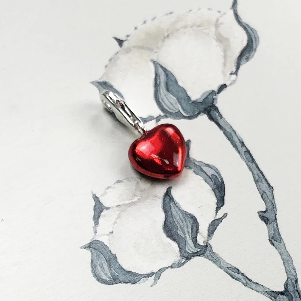 Fashion Red Heart Pendant Charm 925 Sterling Silver Romantic Love Jewelry Gift For Women 250807