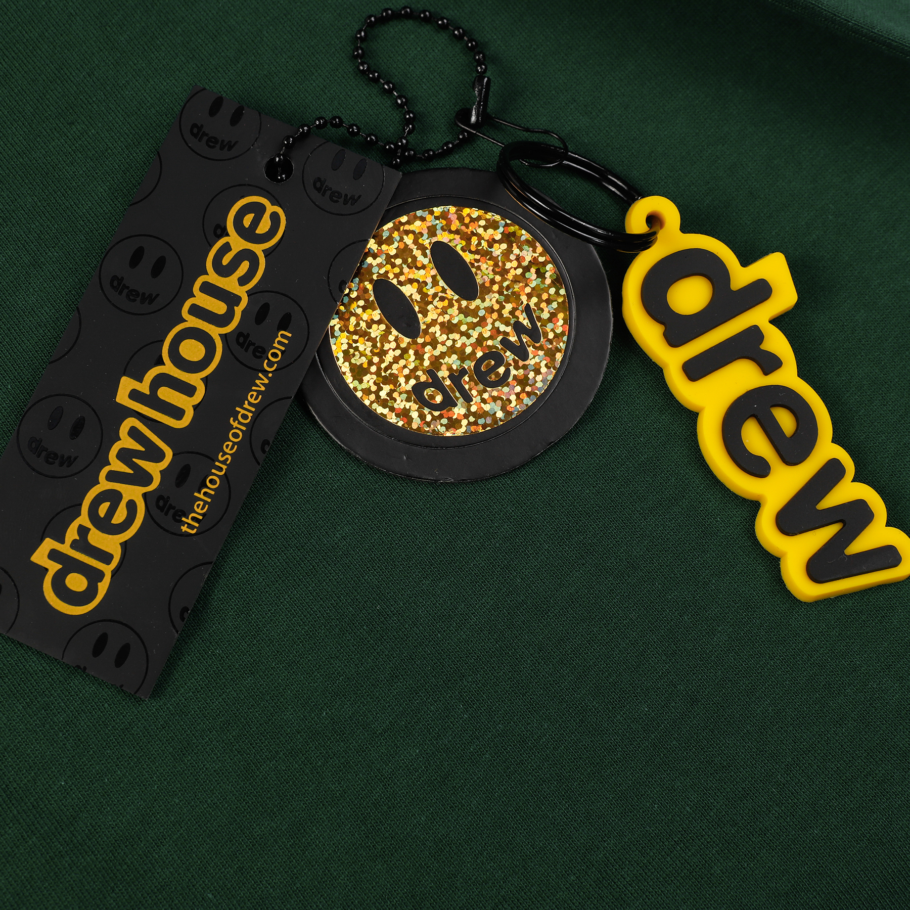 Drew House Designer luxury T shirt men's and women's T-Shirts green ball print