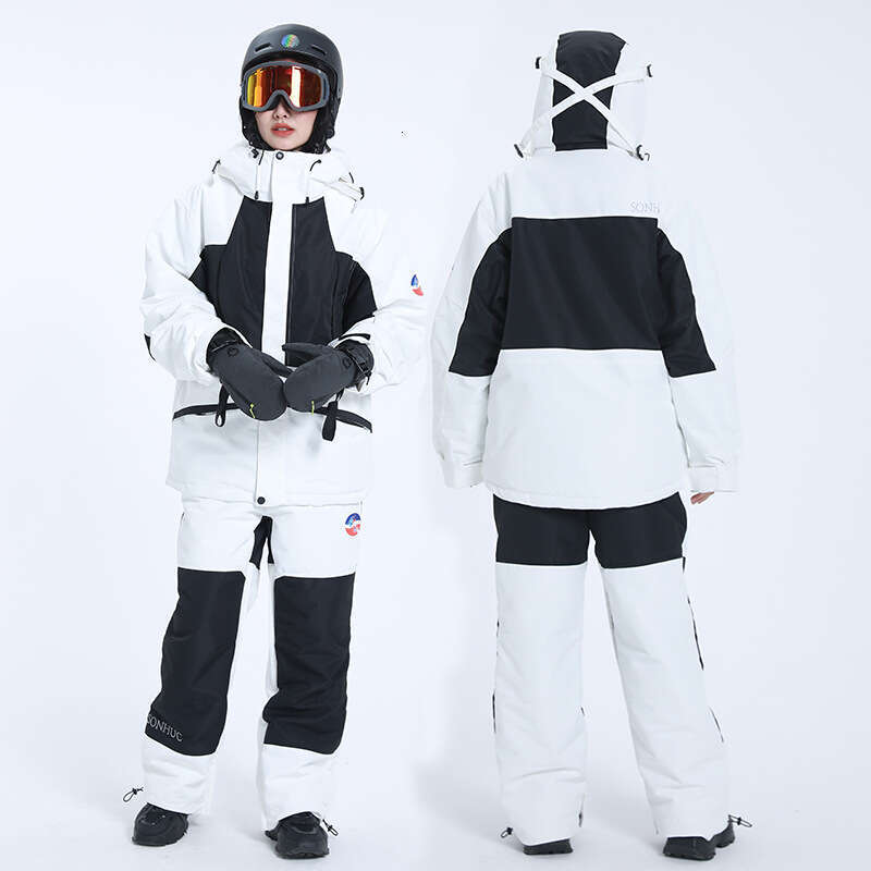 Women's men's professional snowboard snowsuit double board warm thick windproof and waterproof outdoor skiing equipment