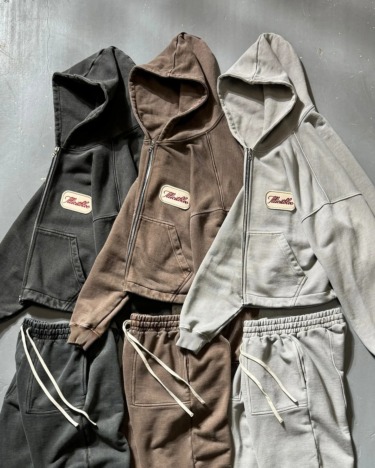 Casual Fashion American Solid Color Cotton Oversized Sweatshirt Men Two Piece Harajuku Joker Slacks Jogging Pants Tracksuits 250809