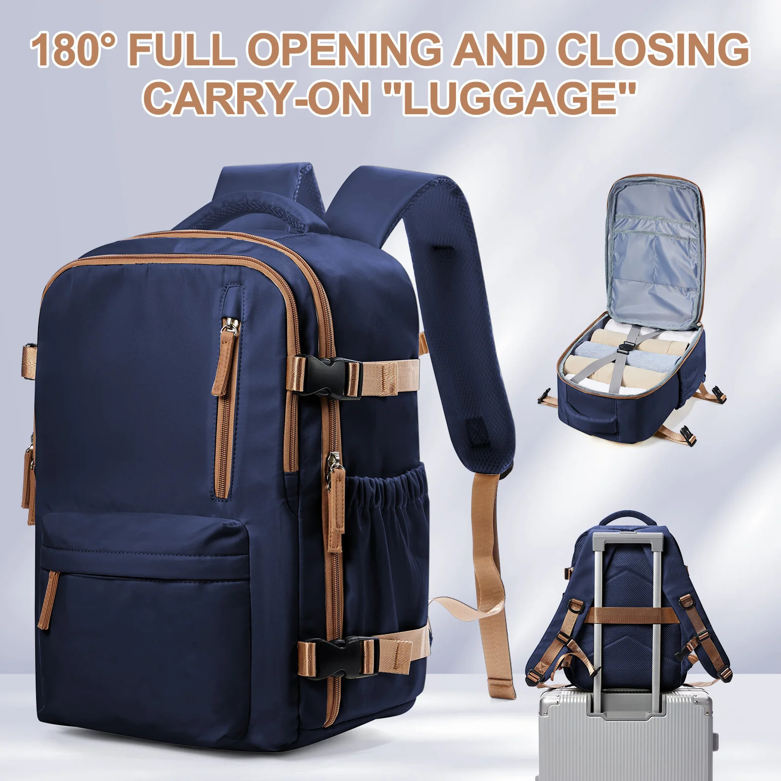 Men Travel Backpack Airplane Bag Hand Luggage Wizzair 40x30x20 CarryOns Laptop Women Cabin Bags School Backpacks 250811