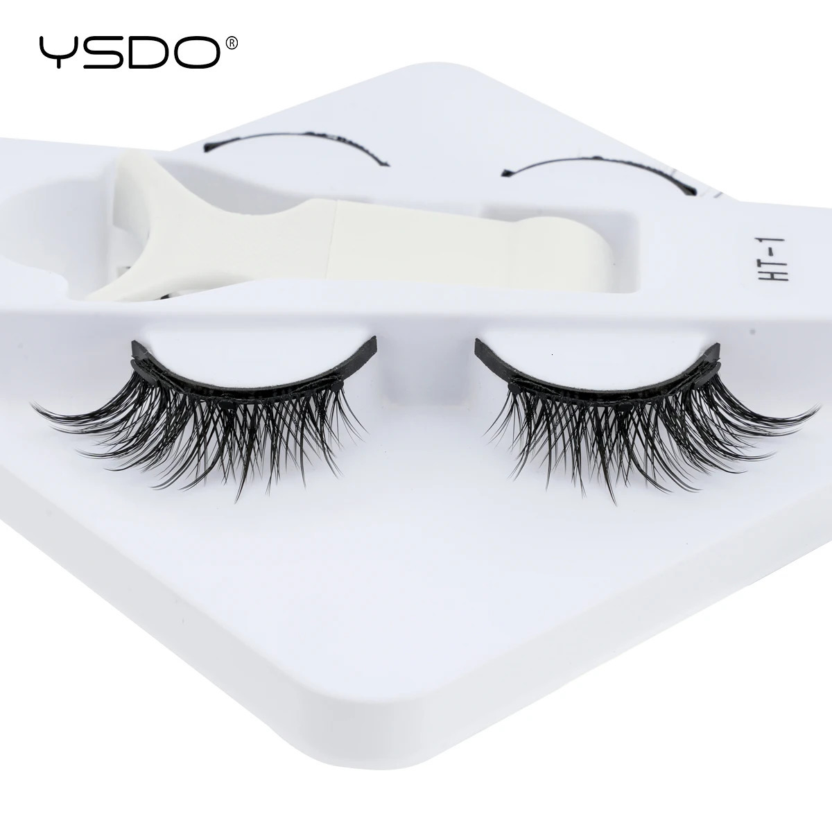YSDO Magnetic Eyelashes Set 1/2 Pair Reusable No Glue Needed False Eyelashes with Magnetic Tweezers 3D Faux Lashes Makeup Tool 250805