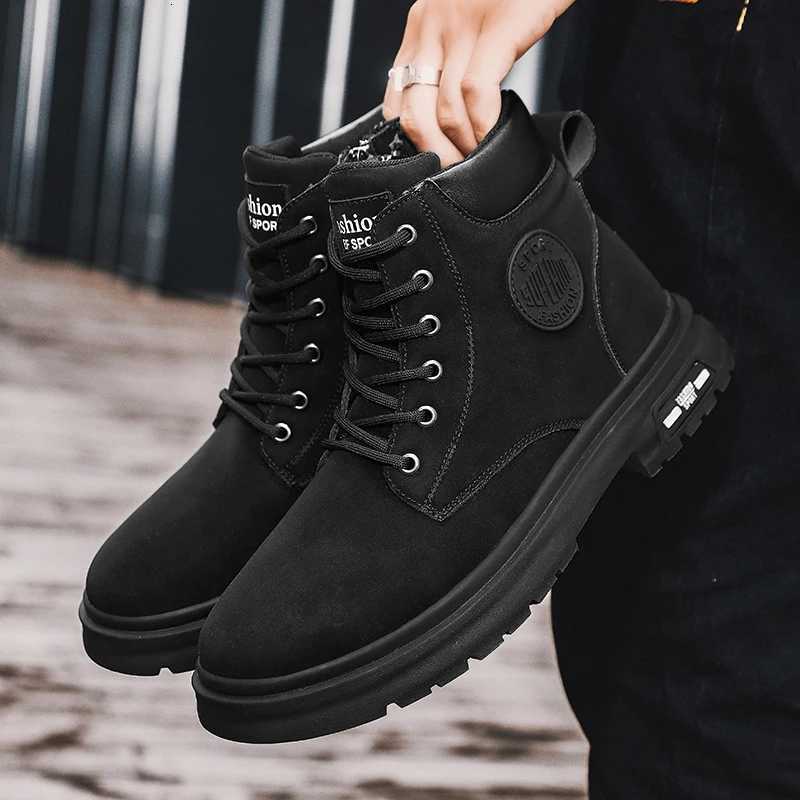 Ankle Boots Men Retro Work Shoes Autumn Winter Thick Bottom High Top Outdoor Boots Leather Waterproof High Quality Chelsea Boots W250811