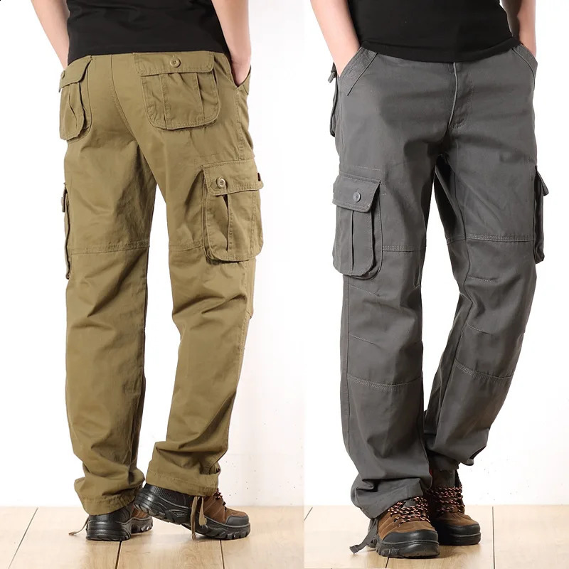 2025 Tactical Cargo Pants Men Cotton Overalls Outdoor Work Trousers Big Size Hombre Clothing Camo Hiking Multiple pockets 250729