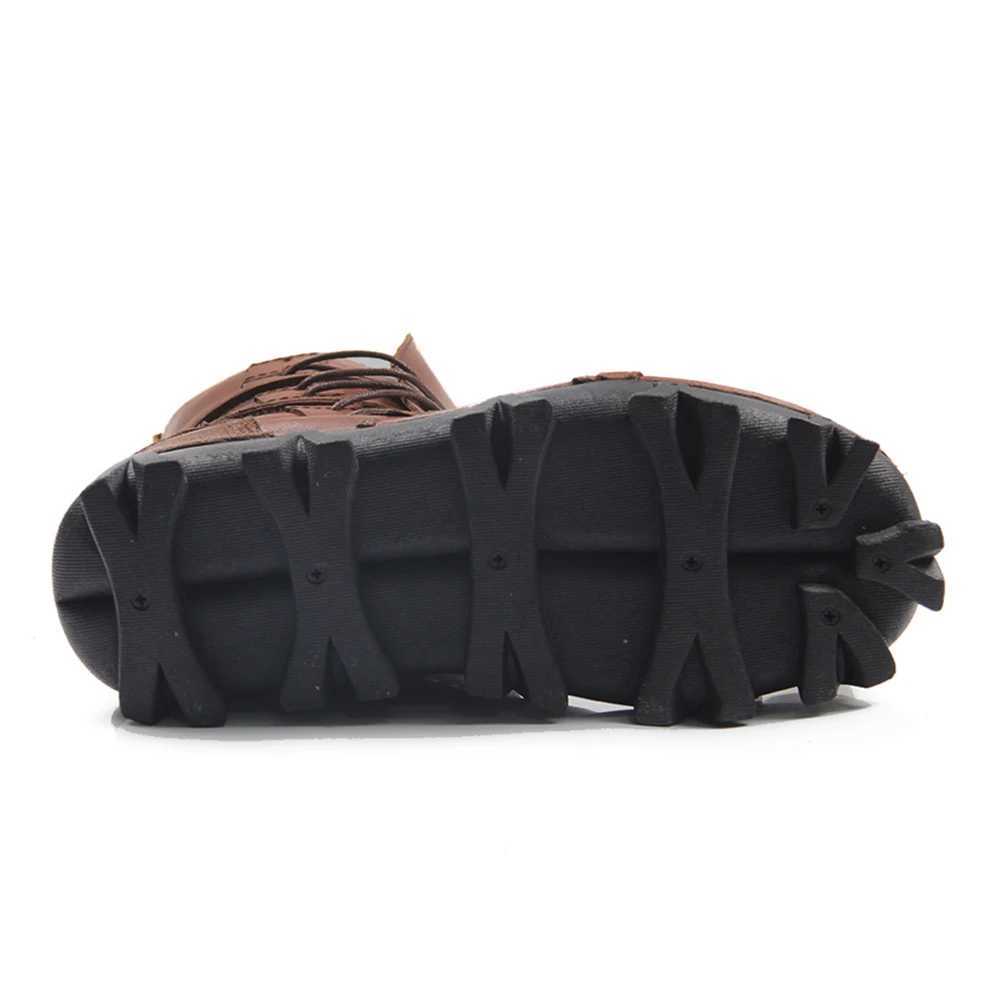 Motorcycle Boots Winter Men Retro Genuine Cow Leather Vintage Skull Punk Casual Martin Boots Moto Motorbike Biker Protective Gear W250811