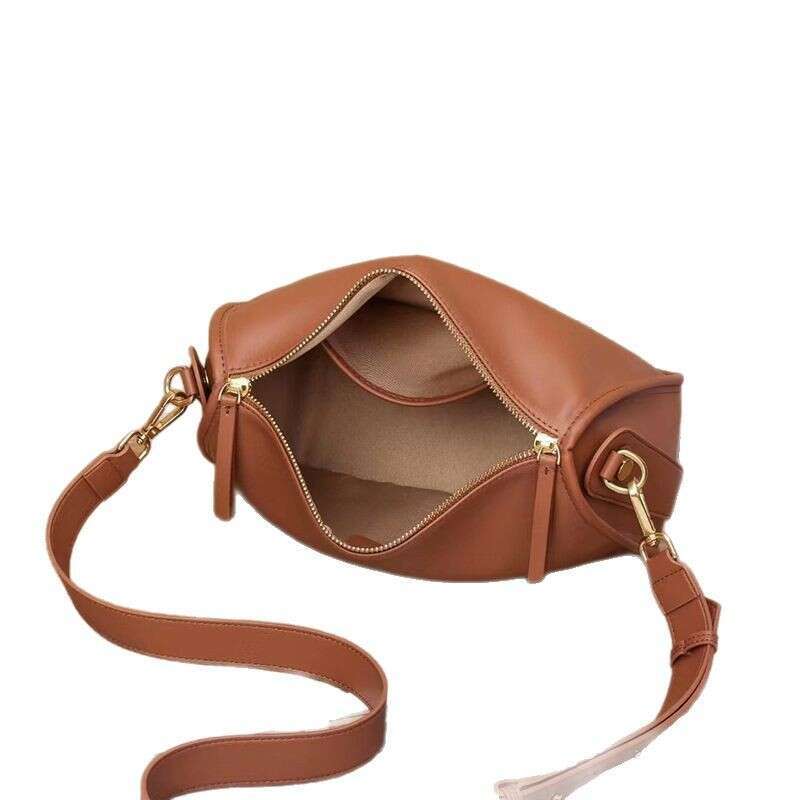 DHessentials 2025 Korean Style Leather Shoulder Bag - Spacious Crossbody Purse for Women, Genuine Cowhide Underarm Bag (450g)