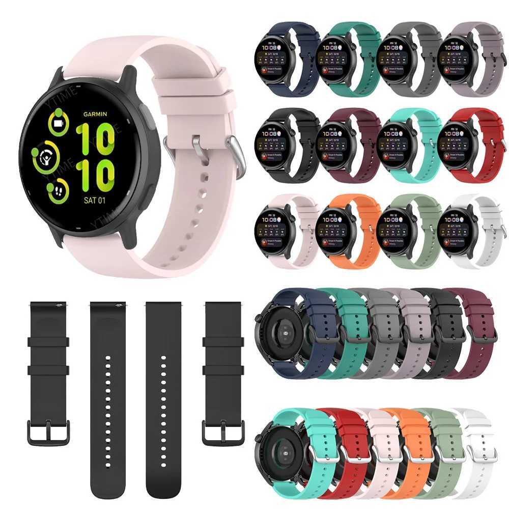 20mm Silicone Band For Garmin Vivoactive 3 5 / Forerunner 245 645 Bracelet Wrist Strap For Garmin Venu SQ 2/Venu2 Plus Watchband W250811