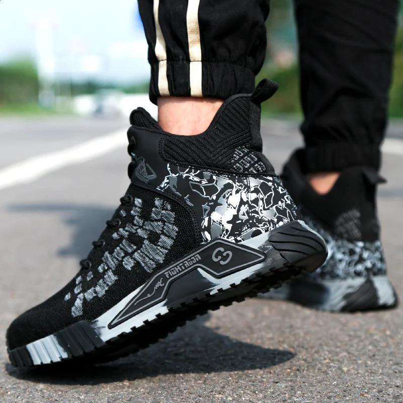 High Top Safety Shoes Men Work Shoes Men Women Work Safety Boots Mens Work Shoes Fashion Security Protective Boots 250805