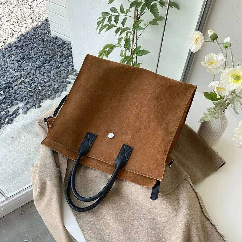 Vintage Matte Leather Women Handbag Large Capacity Shoulder Bagstend Female Crossbody Bags Travel Casual Big Tote Brown