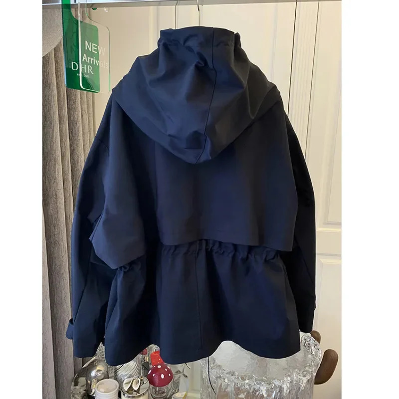 Workwear Trench Coat Womens Long Spring Autumn Jacket Loose Casual Outerwear Fashion Windbreaker Female Overcoat Tops 250809