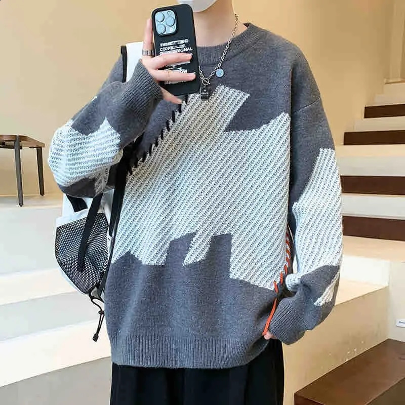Autumn Winter Men Mock Neck Cashmere Sweater Cable Knitting Smart Casual Pullover Cashmere Knitwear High Quality Top B23 250806