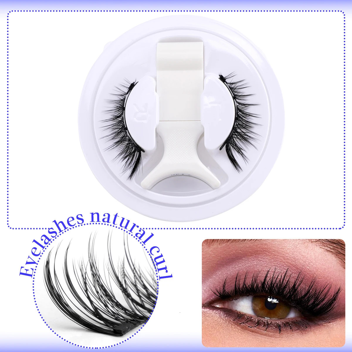 1 Pairs Magnetic Lashes Natural Magnetic False Eyeashes Reusable Magnetic Faux Mink Lashes Makeup Lashes Fluffy Tweezers Set 250805