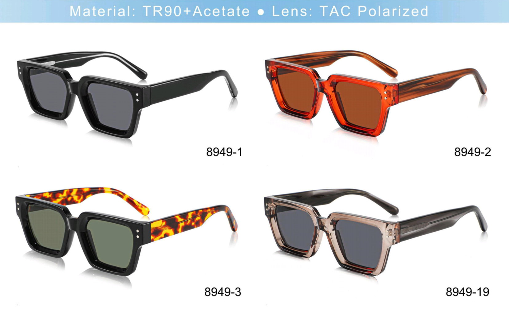 Sporty wrap-around sunglasses durable polycarbonate frames men Vintage women's polarized lenses anti-fog UV400 protection cycling fishing pj2