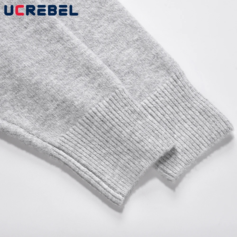 Letter Embroidery Crew Neck Sweater Menns Streetwear Loose Long Sleeve Knitted Pullover Men Autumn 250804