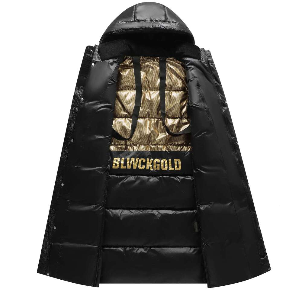 Men's Women's Short 2024 Winter Burst Couples Wear Black Gold Hooded White Duck Down Warm Fashion Trend Casual Daily Coat