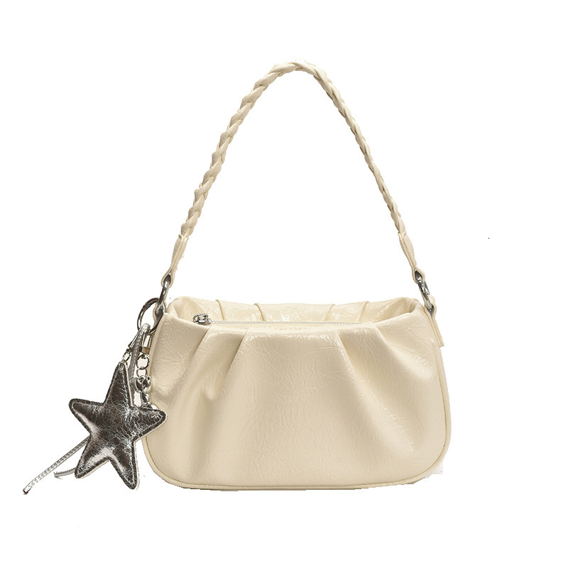 Pleated Cloud Underarm Fashion Versatile Single Shoulder Crossbody 2025 Summer New Women's Niche Handheld Small Square Bag ddmymoon