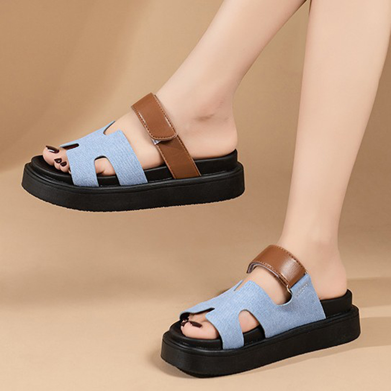 Designer Sandals Men Women Genuine Leather Slippers Suede Slippers Thick Bottom Flip Flops Summer Marine Green Calfskin Chypre Slipper