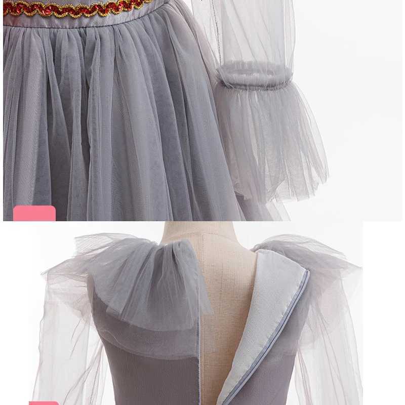 2025 Girl New Gray Clown Dress Up Childrens Witch Costume Halloween Costumes Cosplay Costume Children Performance Clothes W250811