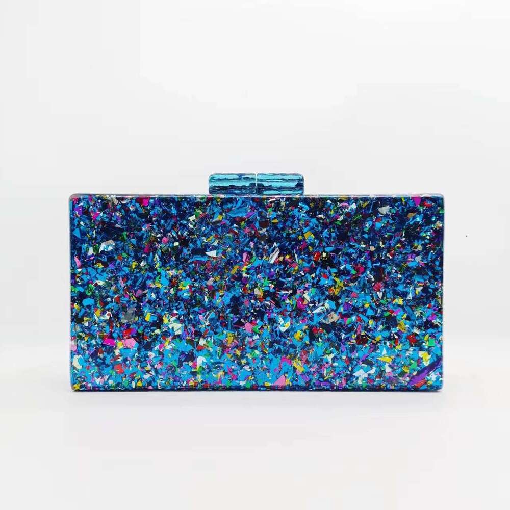 2023 Summer Evening Colorful Paper Trendy Acrylic Single Shoulder Chain Bag for Women