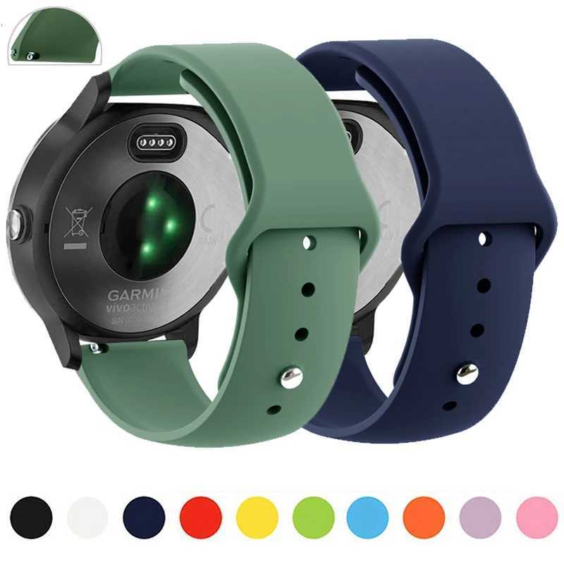 20mm 22mm Silicone Strap For Garmin Vivoactive 3 4 Band Watch Venu 2 SQ Forerunner 645 Wristband Bracelet Garmin Forerunner 245 W250811