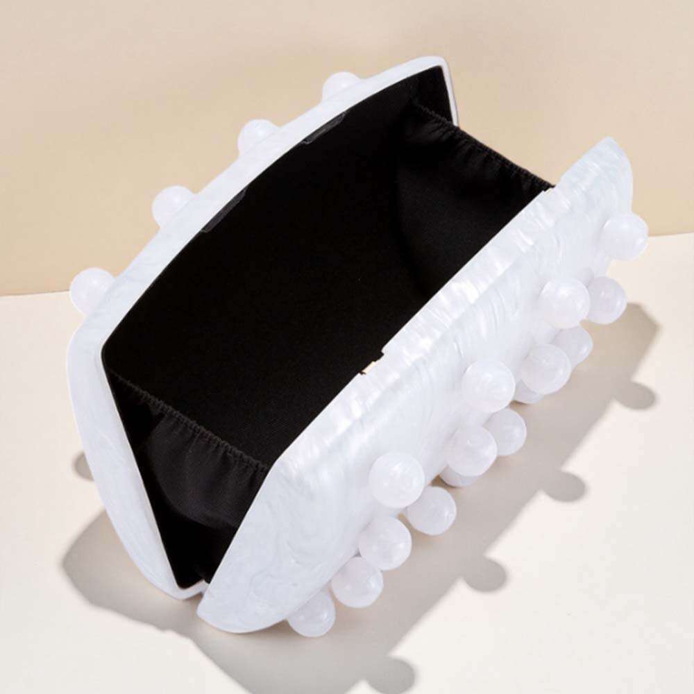 Women's New Fashion Circle Acrylic Evening Bag Single Shoulder Crossbody Party Clutch