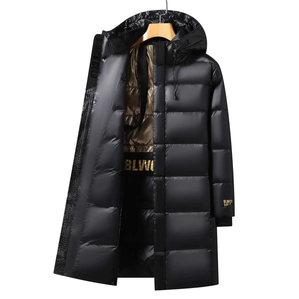 Men's Women's Short 2024 Winter Burst Couples Wear Black Gold Hooded White Duck Down Warm Fashion Trend Casual Daily Coat