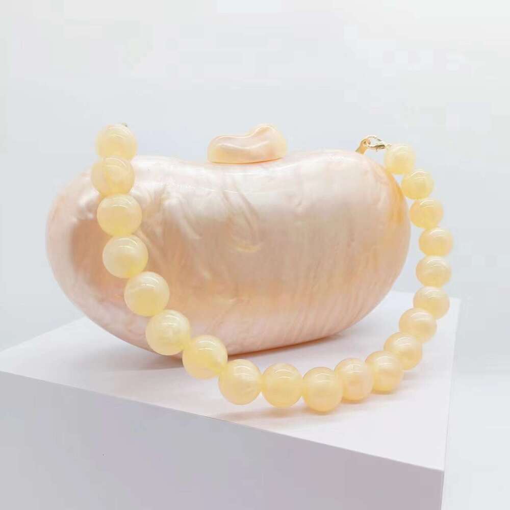 Women's Autumn Winter New Bean Acrylic Evening Shoulder Clutch Bag Ins Fashion Trend Novelty