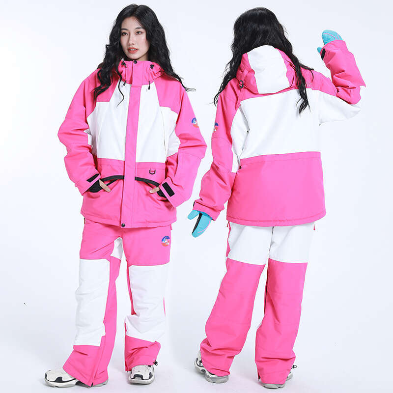 Women's men's professional snowboard snowsuit double board warm thick windproof and waterproof outdoor skiing equipment
