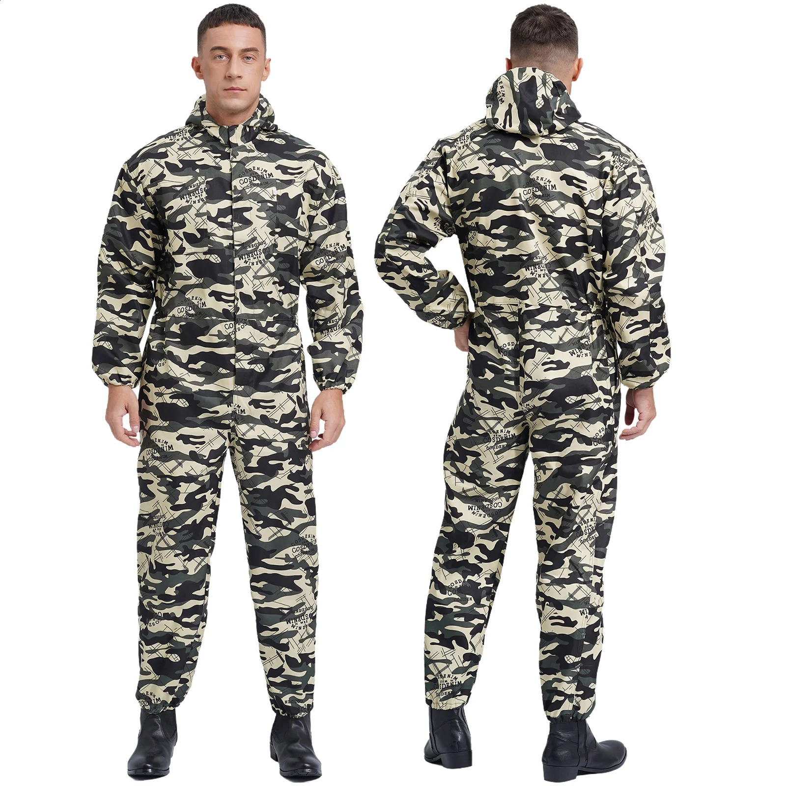 Coveralls for Men Big Pockets Overalls Jumpsuit Dungarees Workshop Worker Dustproof Hooded Coverall Unisex Mechanic Uniform 250729