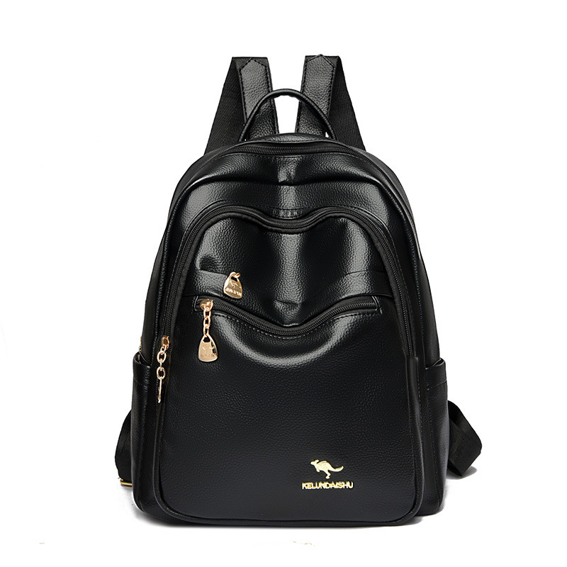 Textured Soft Leather for Women 2025 New Commuter Multi-layer Large Capacity Ladies Backpack Travel School Bag ddmymoon