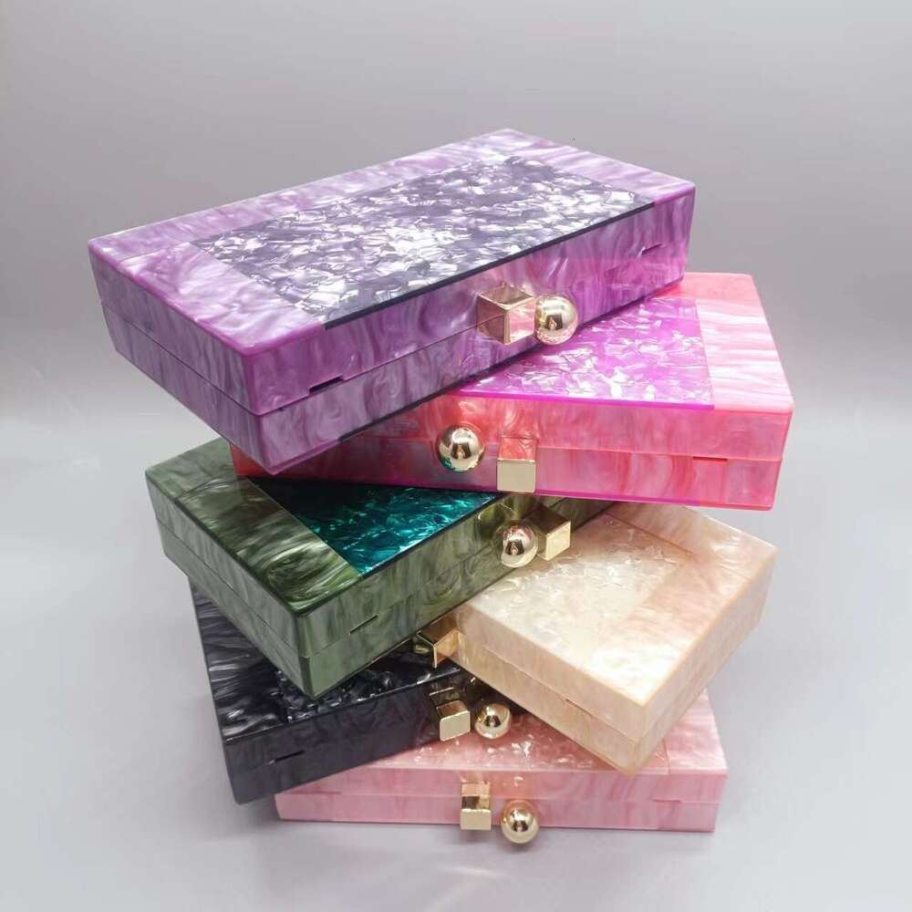 2022 Evening Patchwork Trendy Acrylic Single Shoulder Crossbody Chain Bag for Women