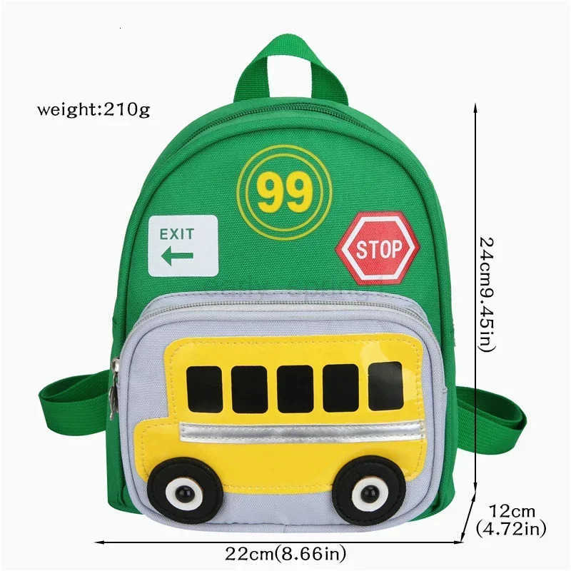 Back To School Cartoon Car Children Backpack Kindergarten Kids School Bags for Girls Boys Cute Canvas Toddler Backpack T250811