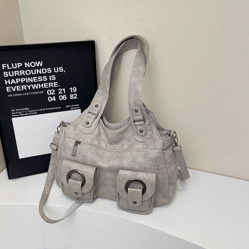 Fashion Single Shoulder New PU Women's Commuting Large Capacity Tote Crossbody Bag ddmymoon
